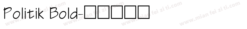Politik Bold字体转换